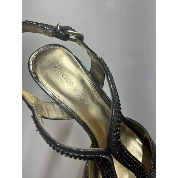 Antonio Melani MICHELA281 Heel Womens Size 7.5M Wicked Open Toe Comfort Buckle - Picture 9 of 9